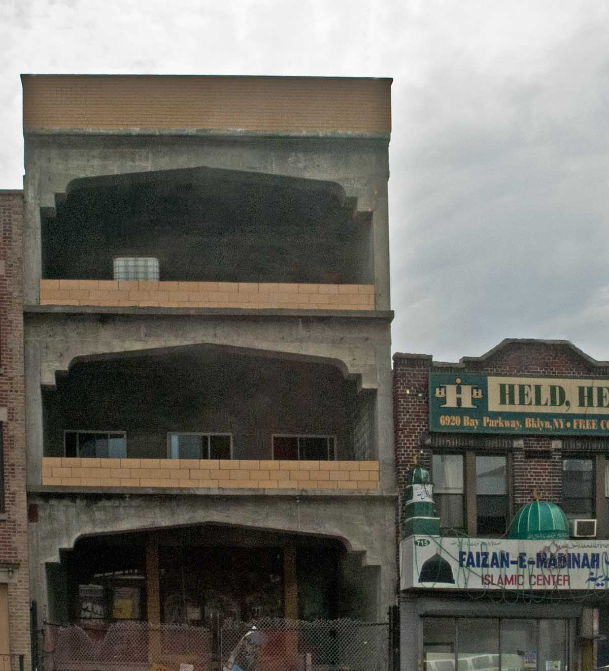 Mahdi Mosque expansion on Coney Island Avenue, Flatbush, Brooklyn.