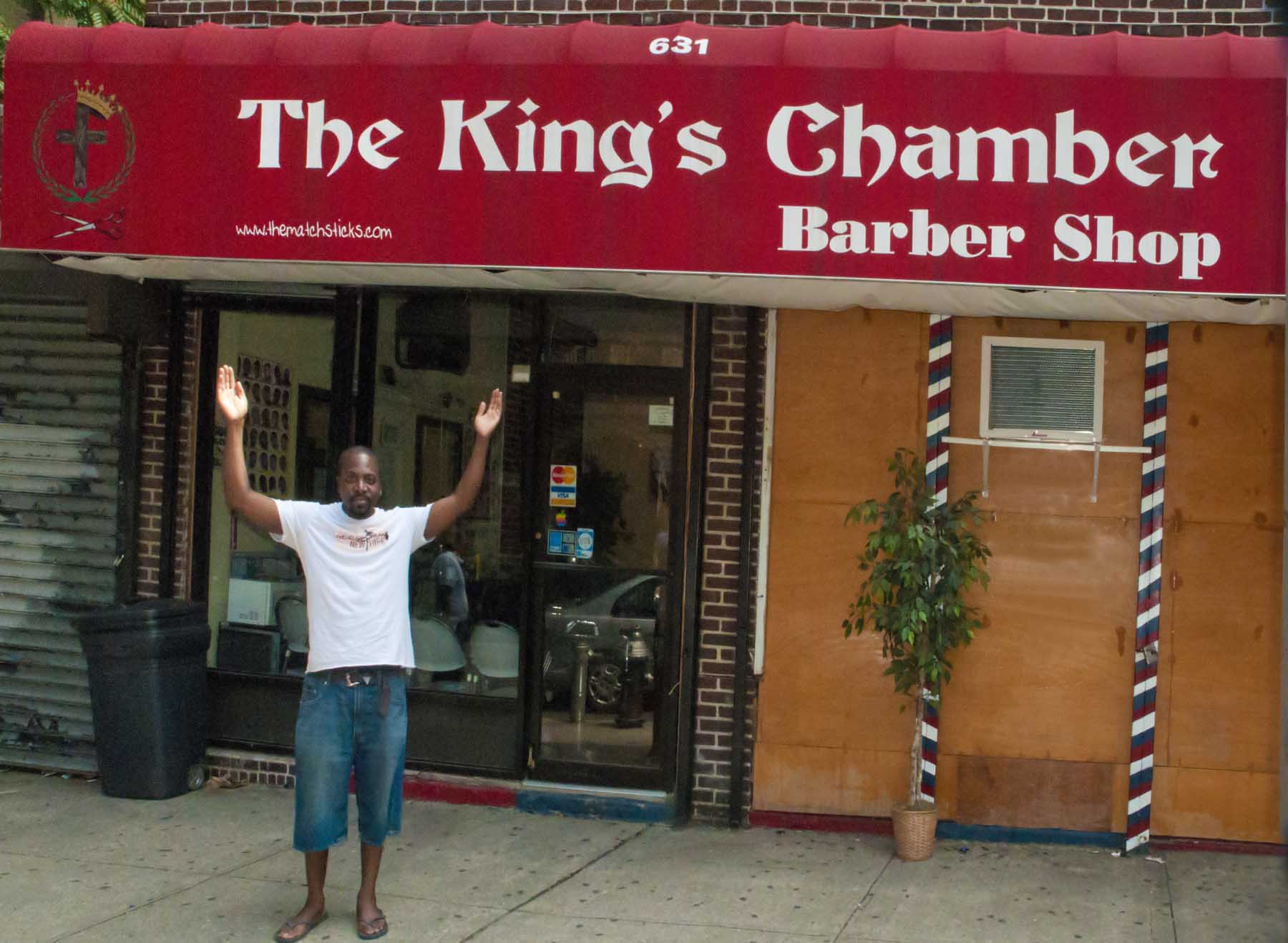 Hairstyling with Spirit @ The King's Chamber Barbershop, Flatbush, Brooklyn.