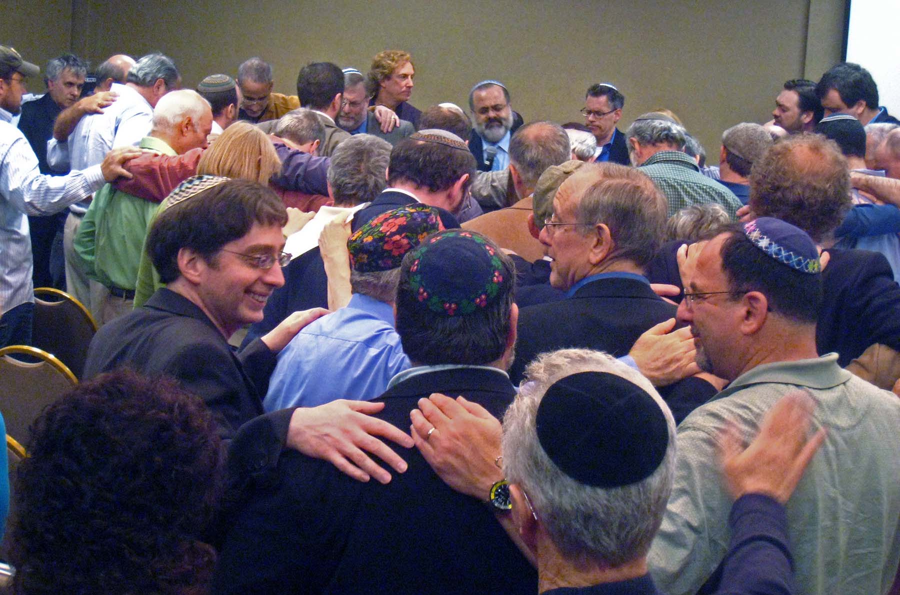 Messianic Jewish leaders gathered for prayer at Borough Park II conference this Spring.